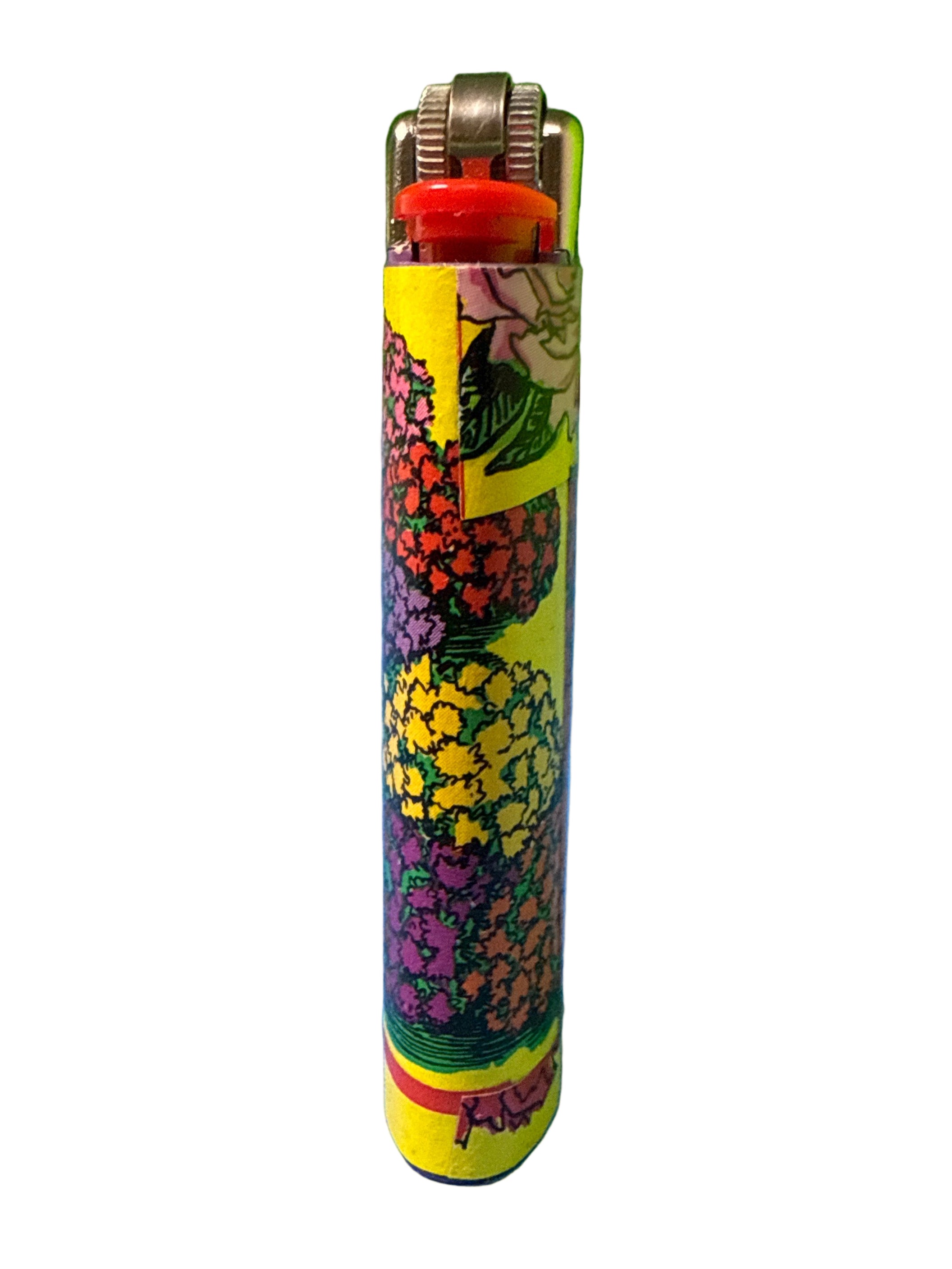 Red and yellow collage lighter 