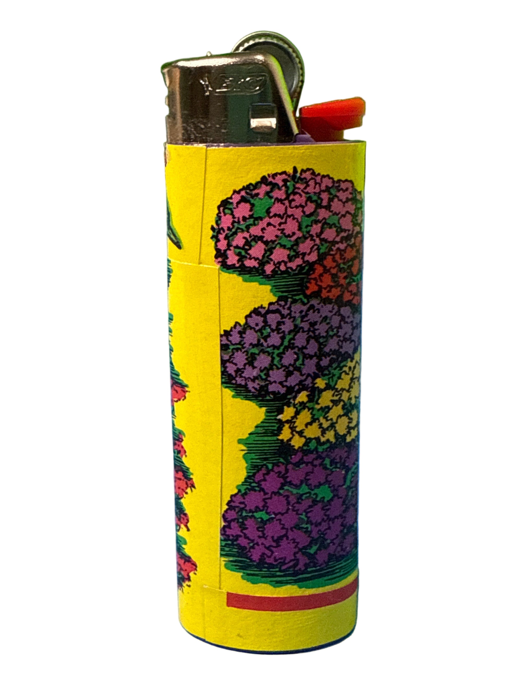 Red and yellow collage lighter 