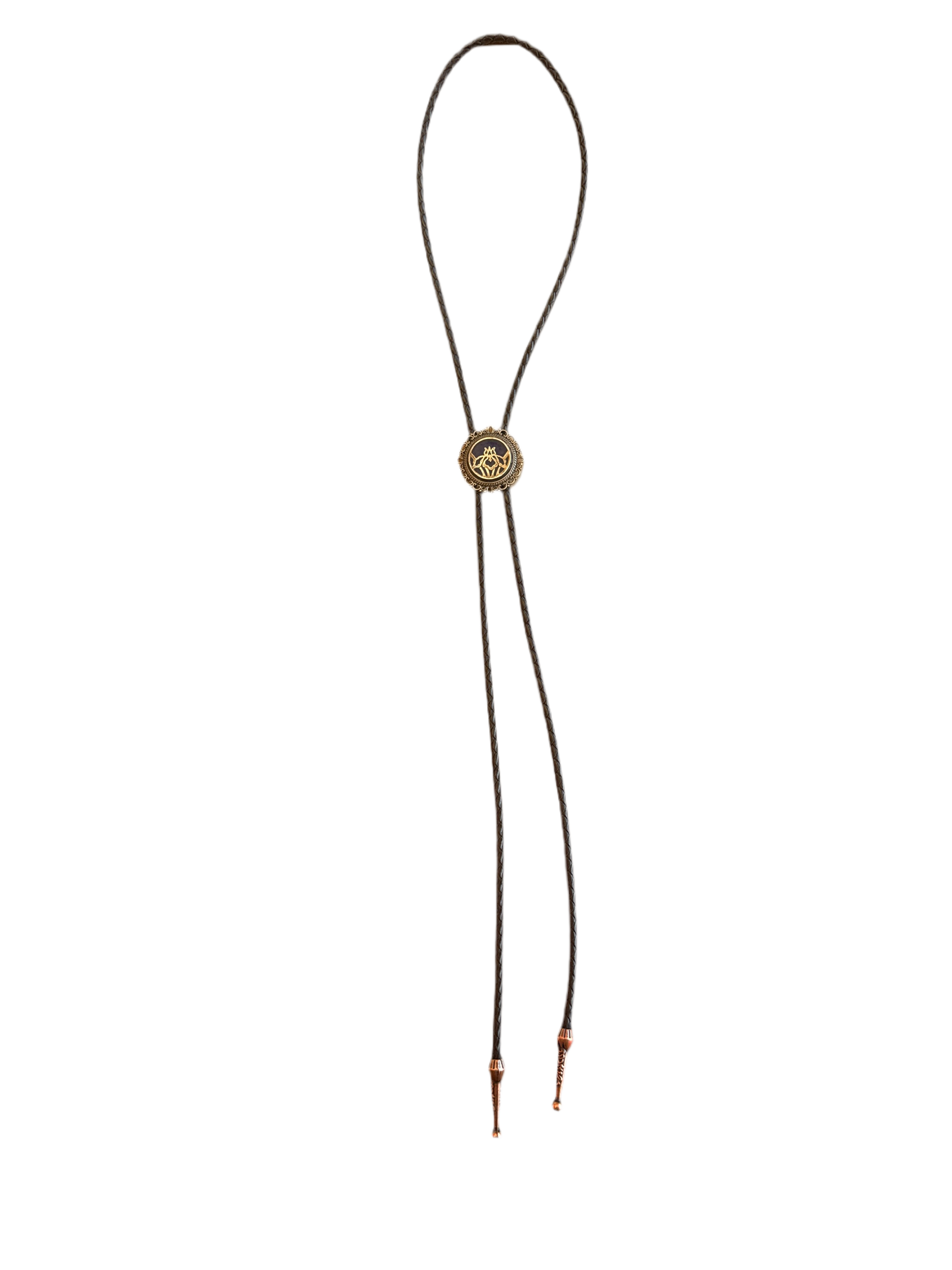 Blue Vintage pendant bolo tie 